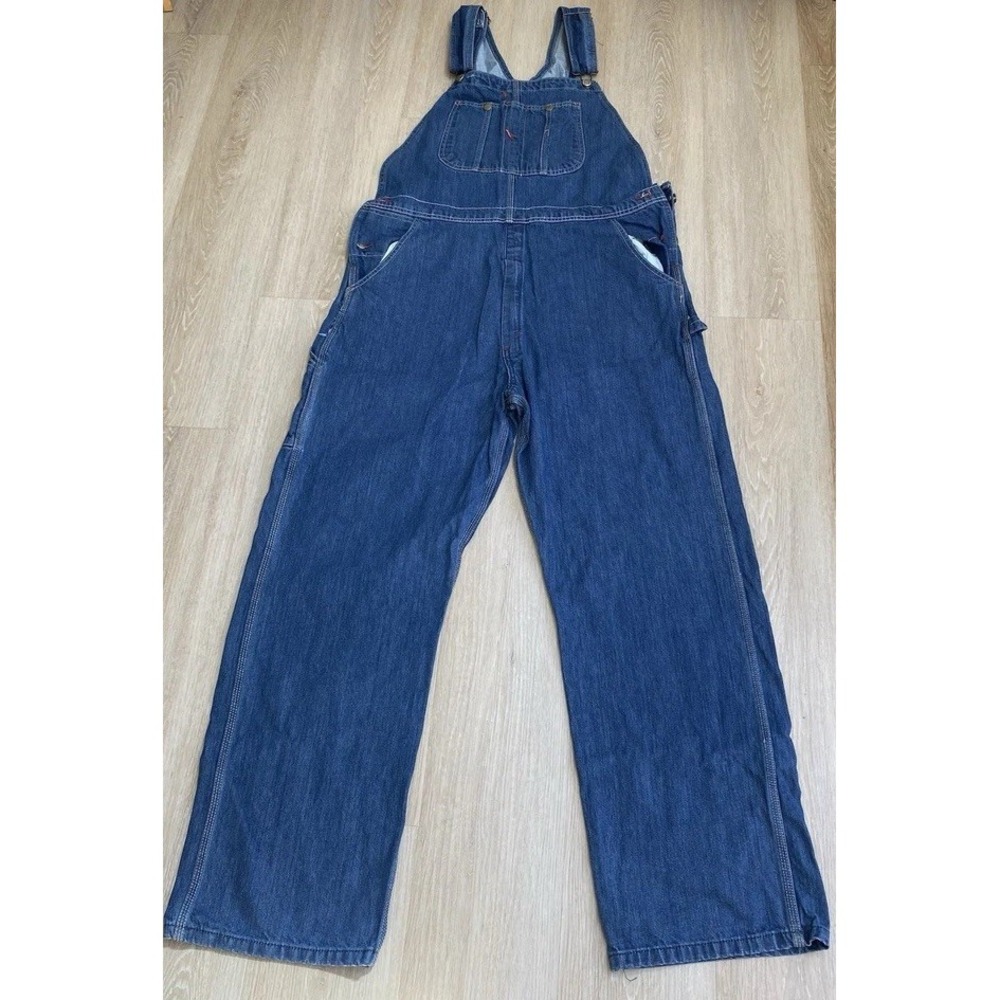 Skyline Wears Denim Overalls Mens 38x32 Blue Jean Workwear Dungarees Carpenter